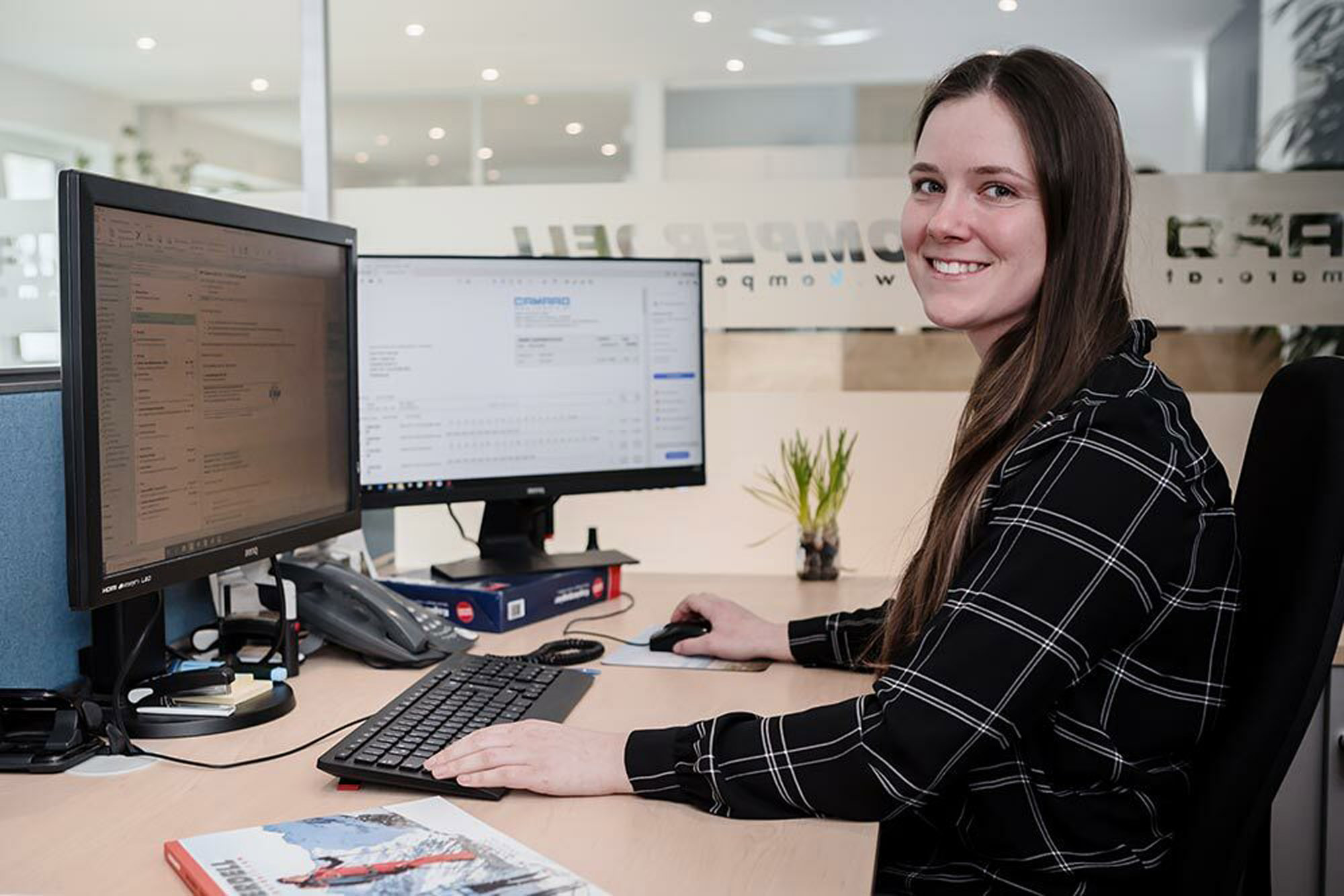 Chelsea in the office